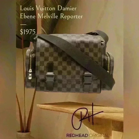 Louis Vuitton Damier Ebene Melville Reporter EUC full inclusion dust bag & box - Picture 1 of 16